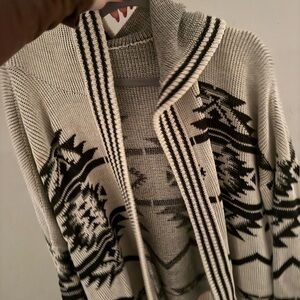 Ecote Black and Cream Patterned Jacket